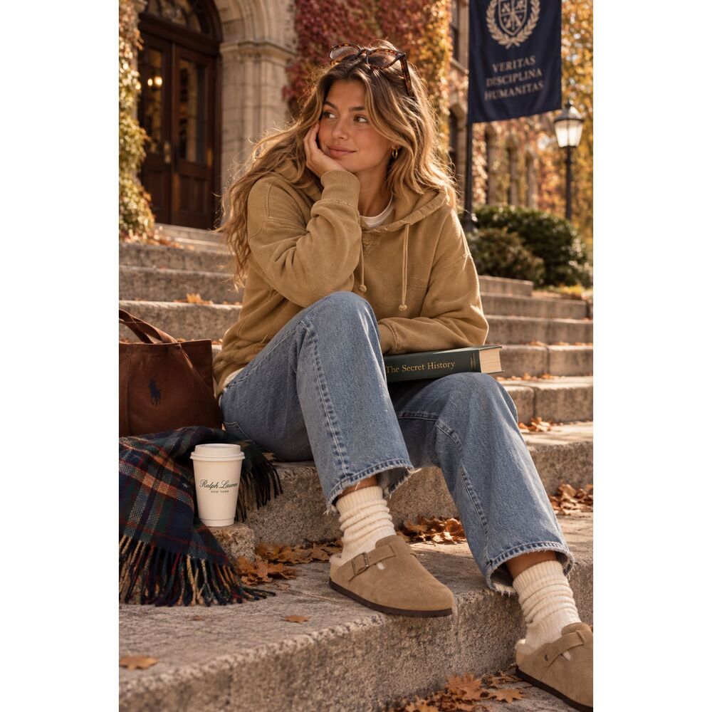 Nili Lotan Hoodie Women XS Camel Brown Distressed Fall Layers Designer